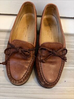 Stubbs & Wootton Chestnut Brown Braided Tassel Slip-On Loafers